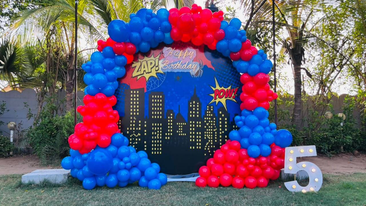 Beautiful birthday balloon decoration setup by Balloons Decorations Anand And All Events for party events in Anand Gujarat